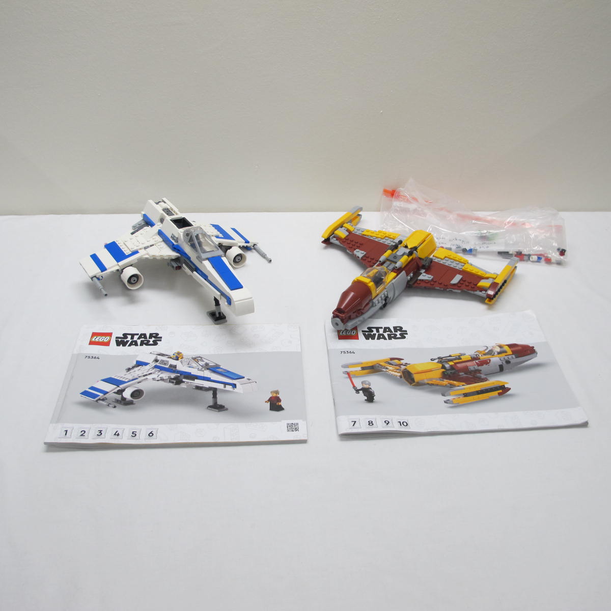 New Republic E-Wing vs. Shin Hati's Starfighter. Incomplete with instructions, no box