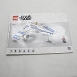 New Republic E-Wing vs. Shin Hati's Starfighter. Incomplete with instructions, no box