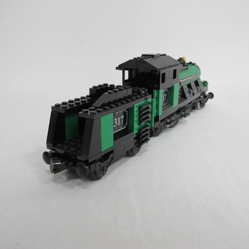 Large Trains Engine with Tender Green