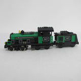 Large Trains Engine with Tender Green