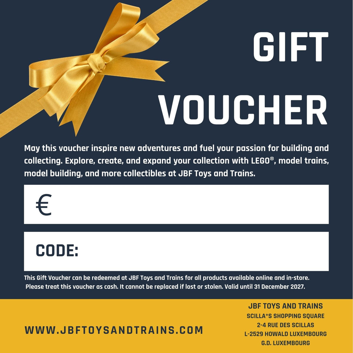 JBF Toys & Trains Gift Card