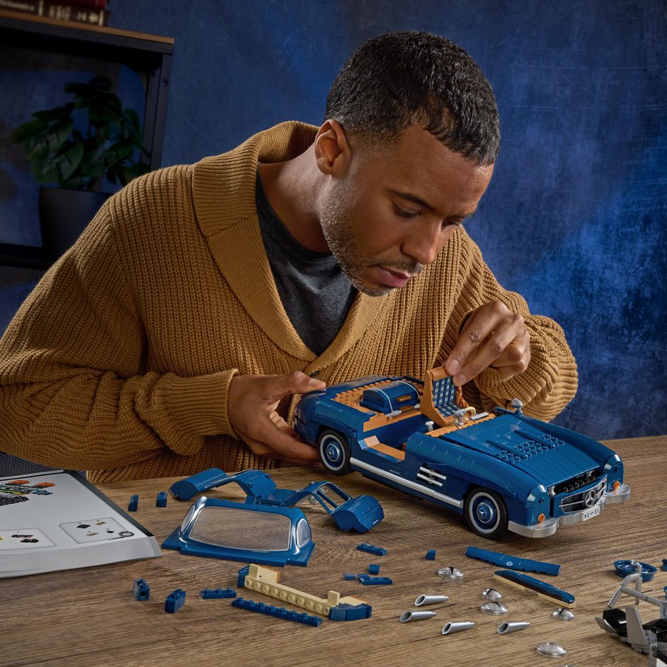Hot Wheels Brick Shop Premium Mercedes 300 SL