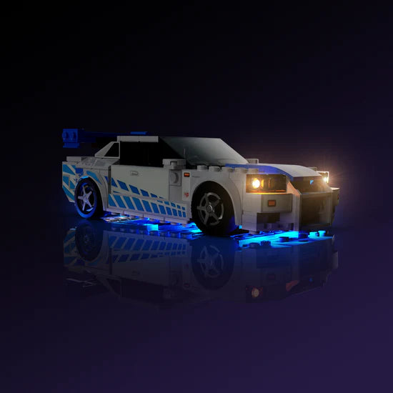 Light My Bricks (LMB) 2.0 Light Kit for LEGO #76917 Speed Champions 2 Fast 2 Furious Nissan Skyline GT-R (R34)