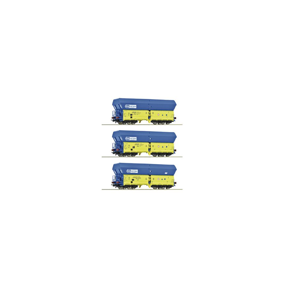 3 piece set: Swivel roof wagons, Duslo