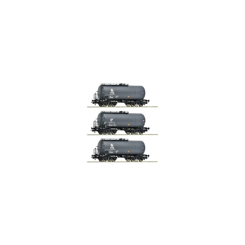 3 piece set: Sliding tarpaulin wagons, DB AG