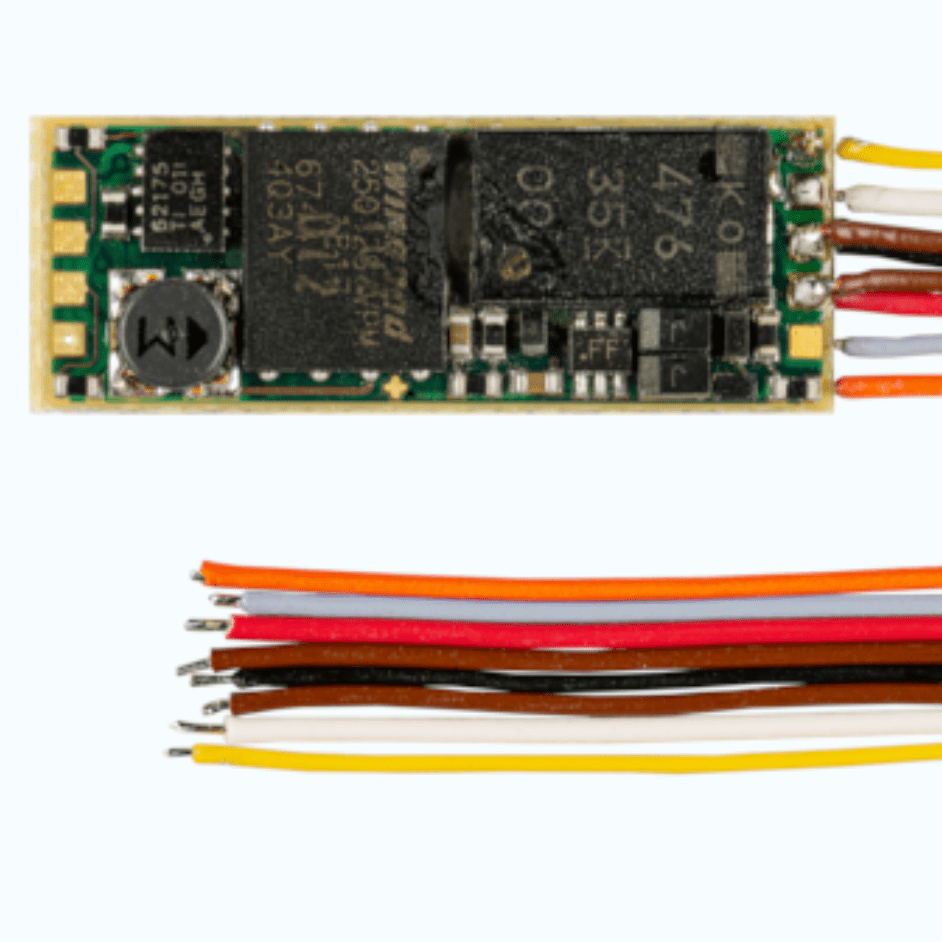Vehicle sound decoder SD05A for SX1, SX2, DCC and MM, With 8 connection wires