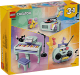 Music Decor Piano with Cat