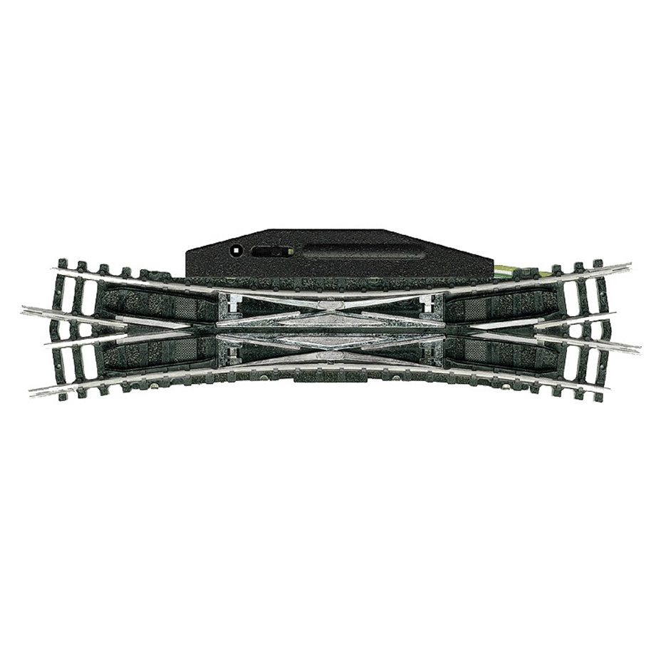 Minitrix Electric Double Slip Switch - 15° Length 129.8 mm / 5-1/8"
