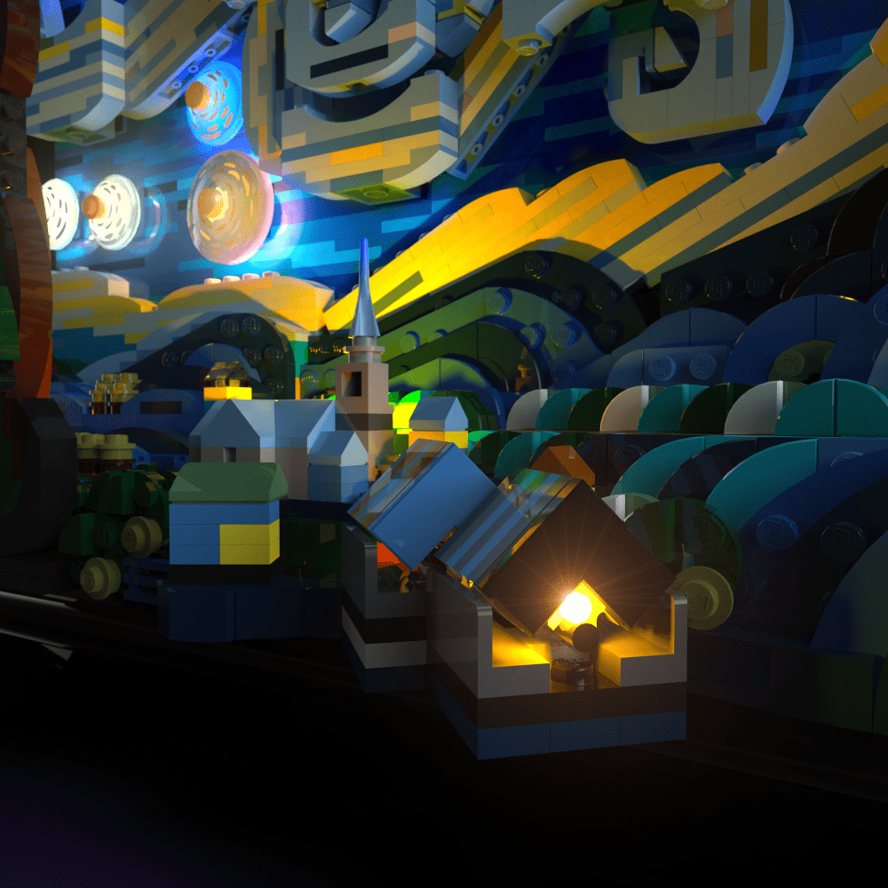 Light My Bricks (LMB) 2.0 Light Kit for LEGO #21333 Vincent van Gogh - The Starry Night