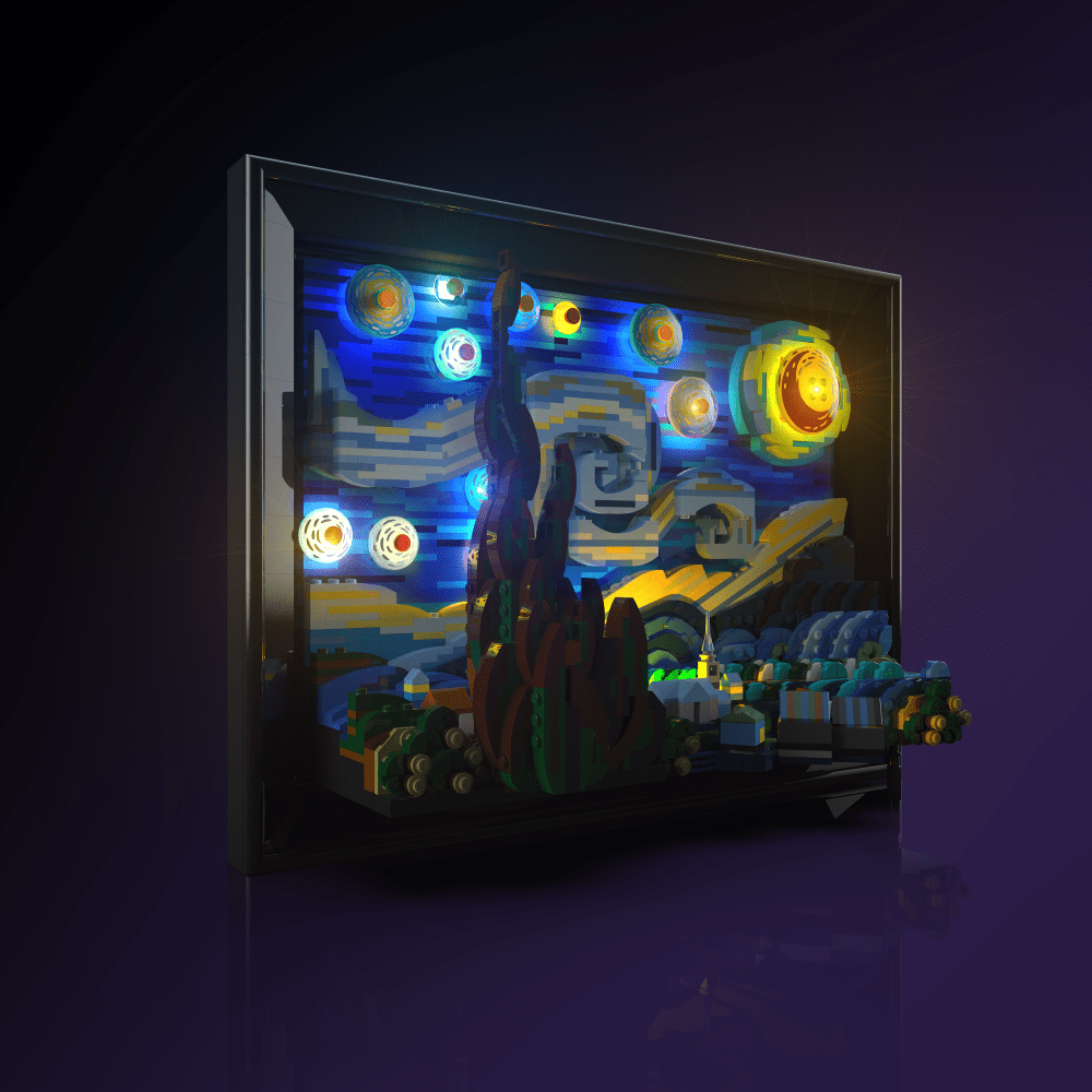 Light My Bricks (LMB) 2.0 Light Kit for LEGO #21333 Vincent van Gogh - The Starry Night