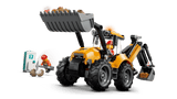 Yellow Backhoe Loader