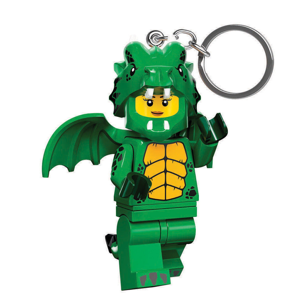 Green Dragon Girl Keychain Light