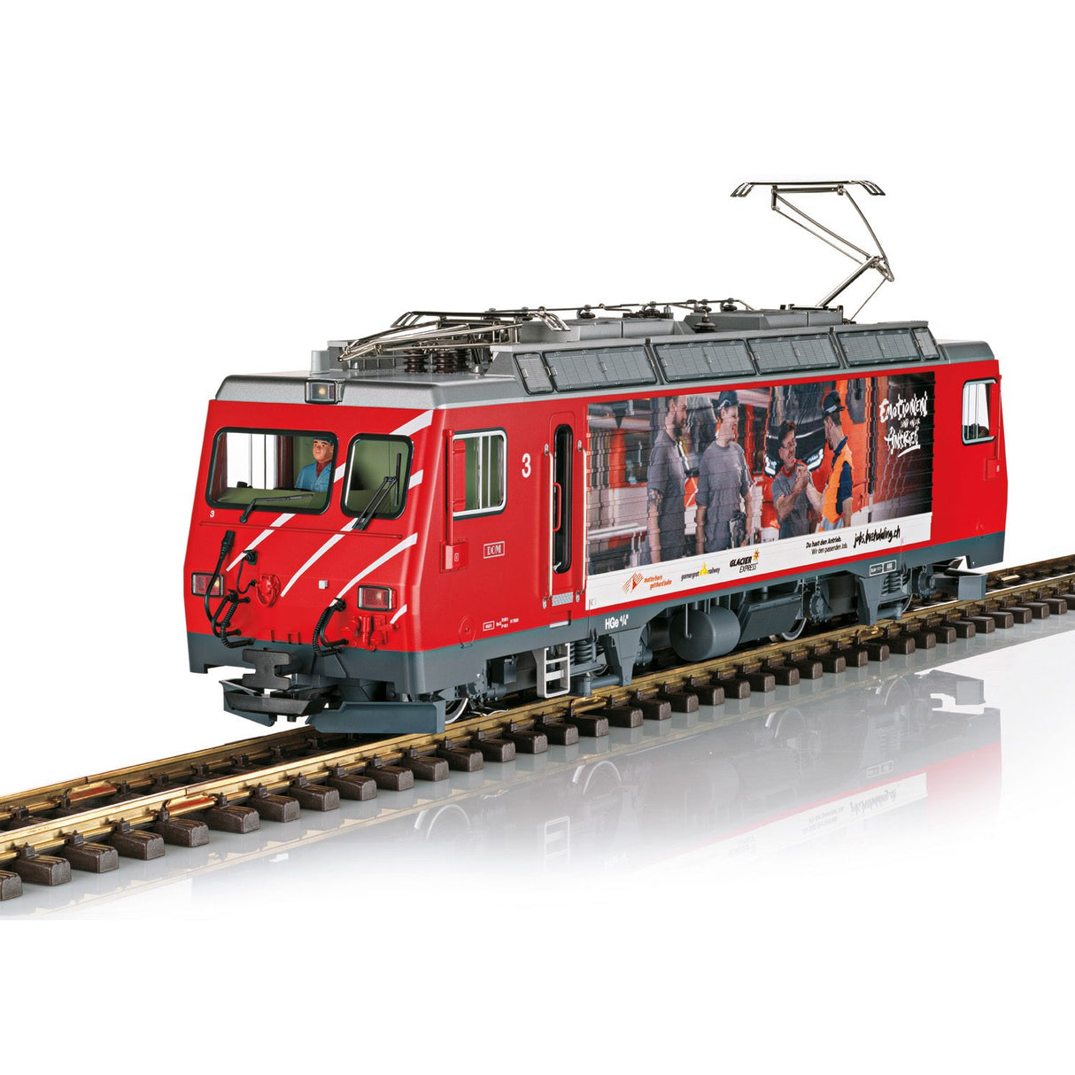 "Mitarbeiterwerbung" / "Colleague Promotion" Electric Locomotive Number 3 "DOM" (HGe 4/4 II)