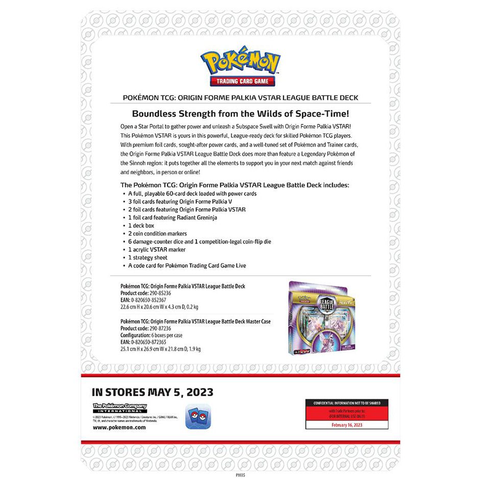 League Battle Deck - Palkia VStar - 2023/05