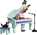 Music Decor Piano with Cat