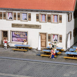 Christmas Market Nativity Scene with Wooden Figures