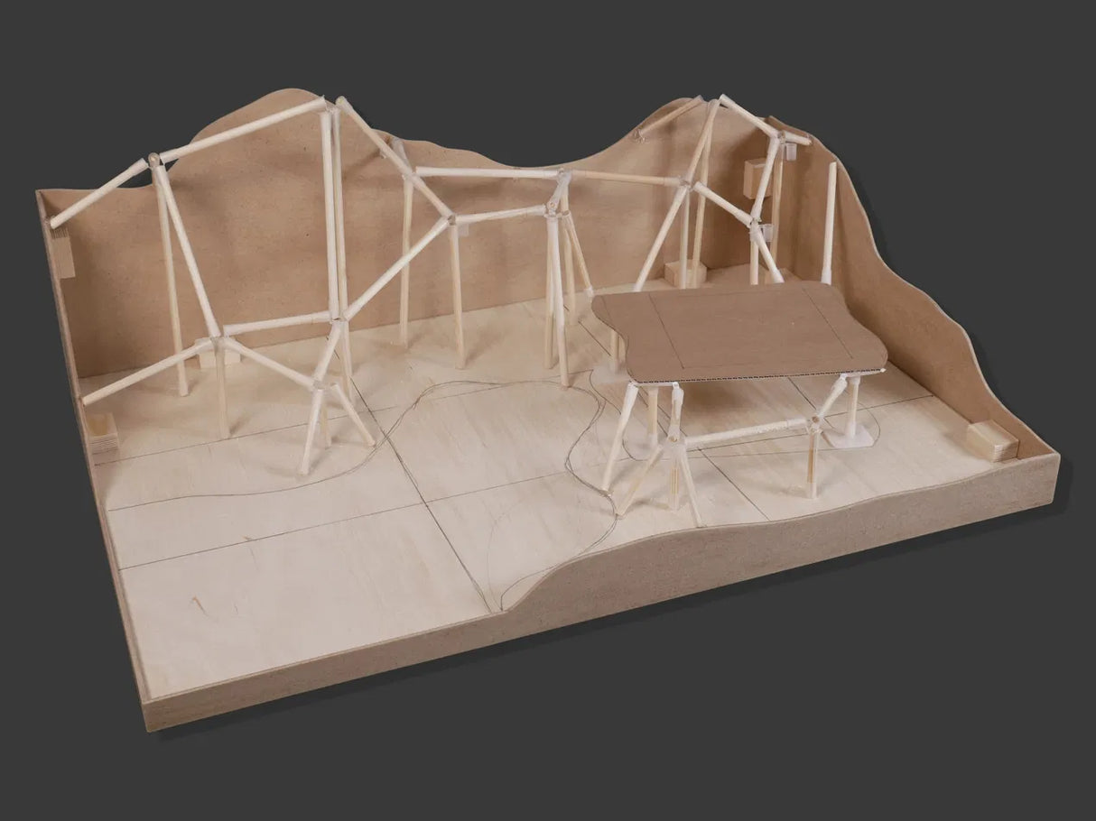 Structured square "cobblestones"