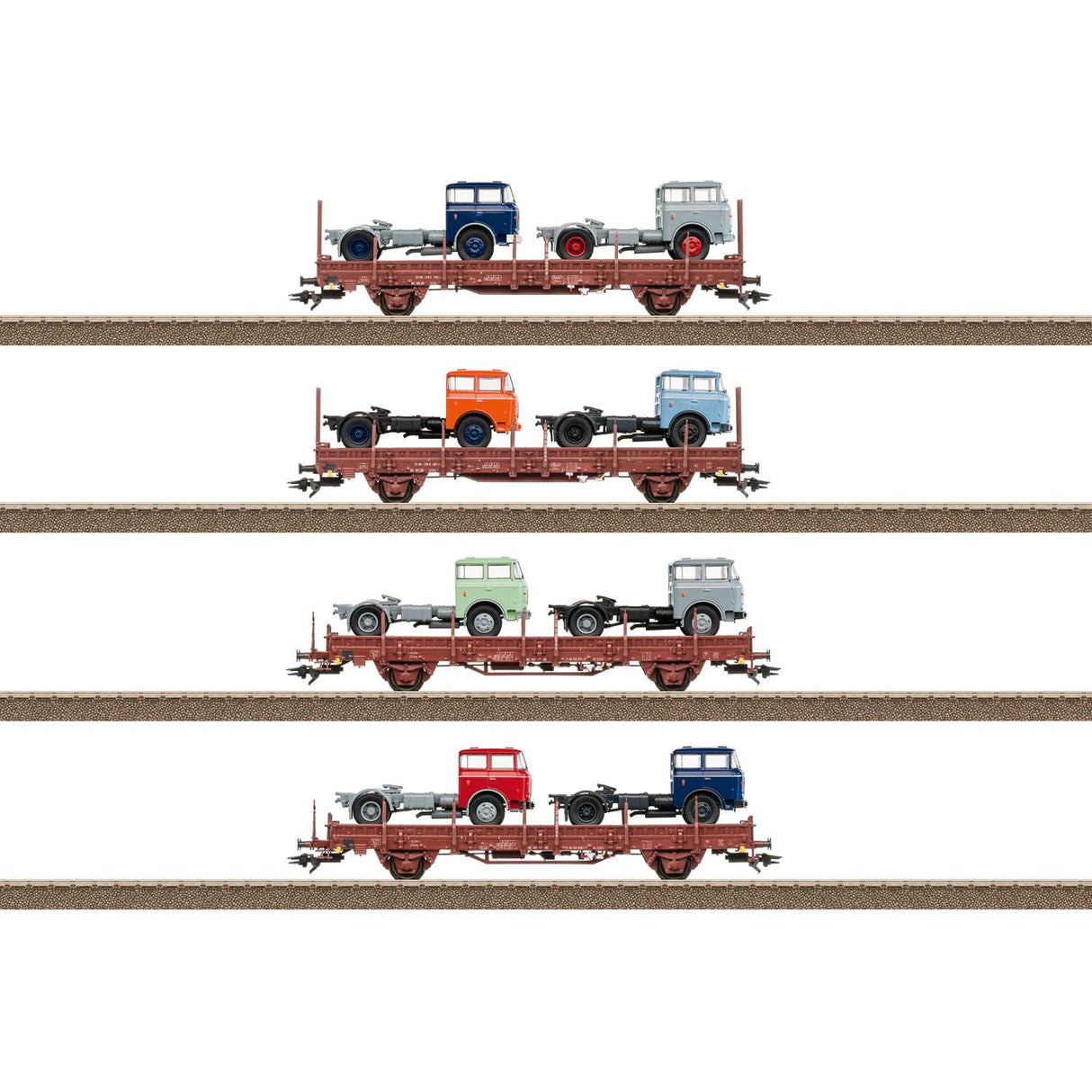 Freight Car Set for Vehicle Transport