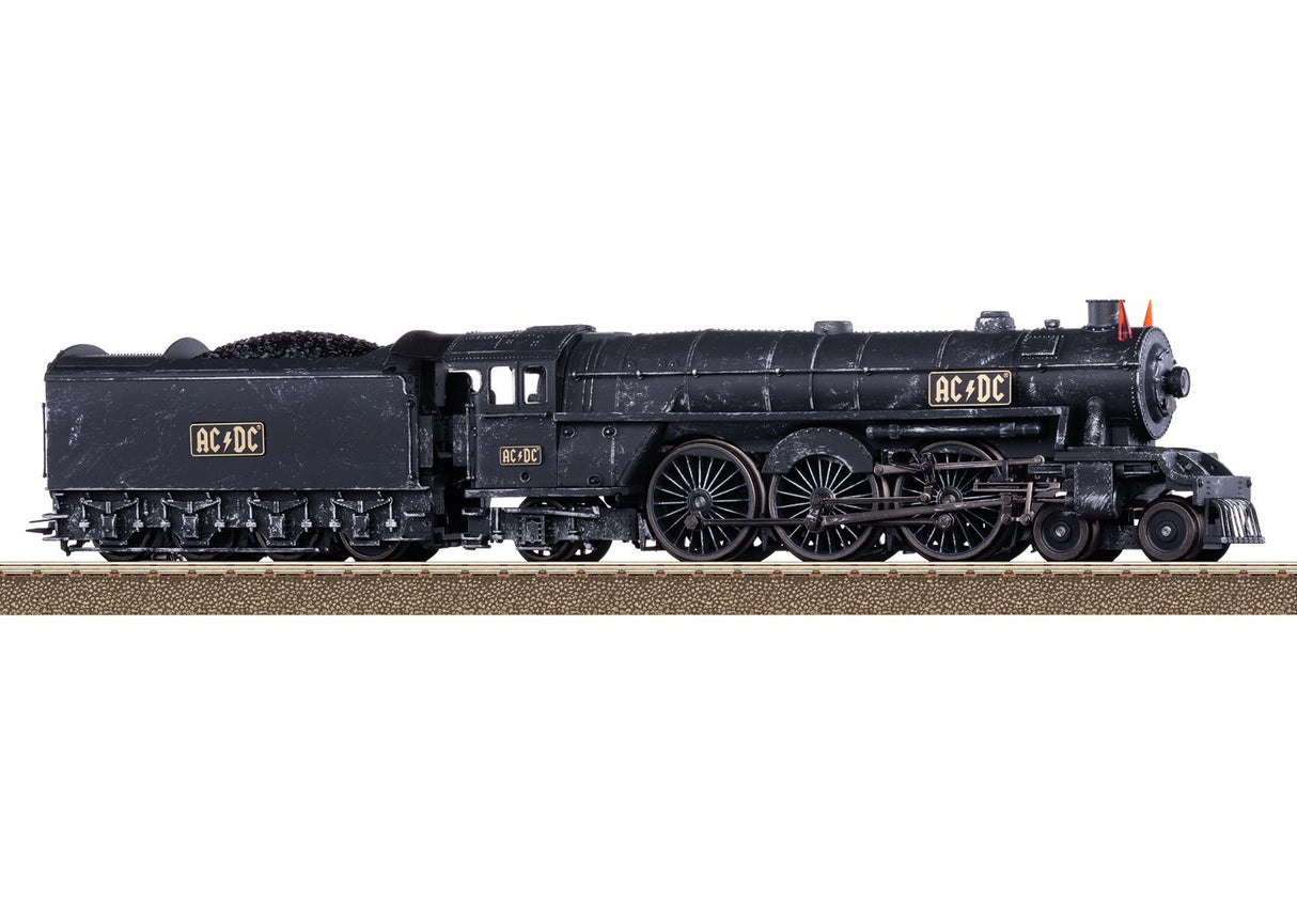 "Black Ice" Steam Locomotive with a Tender