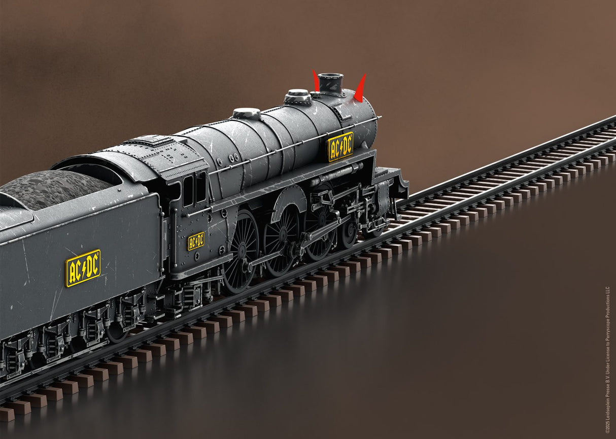 "Black Ice" Steam Locomotive with a Tender