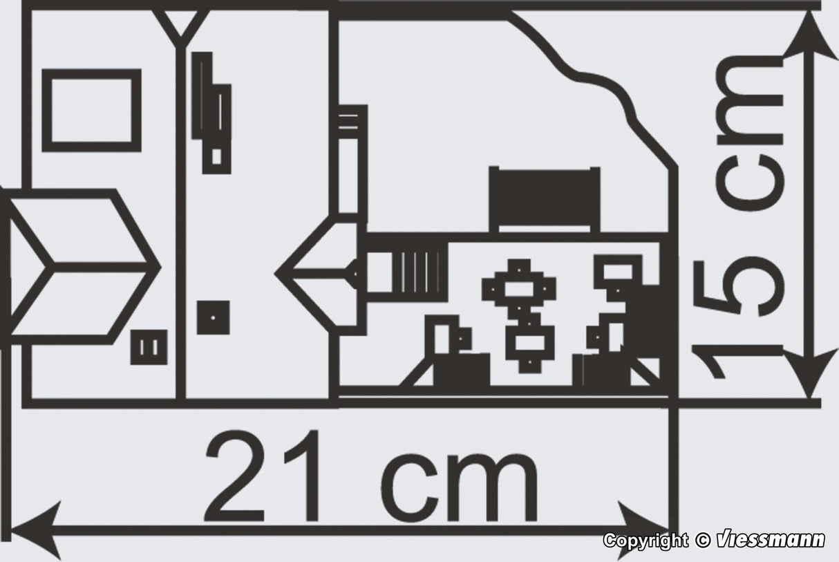 Inn with Butcher‘s Shop, Interior and LED Lighting, Functional Kit