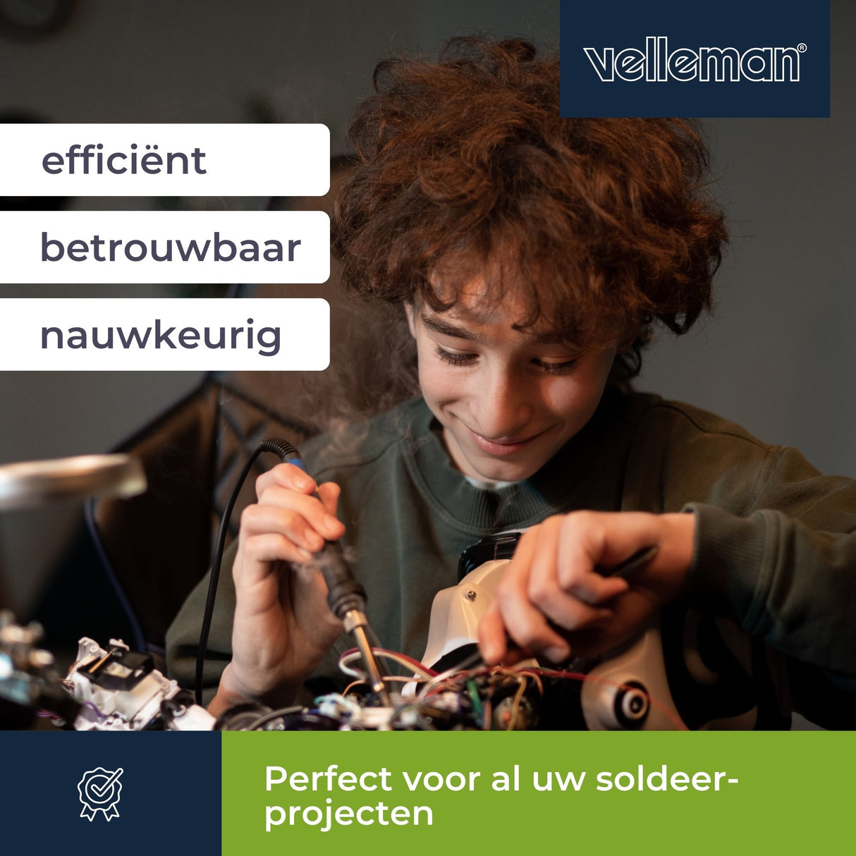 Soldering station set 40–48 W with LED indicator, adjustable temperature 150–480 °C, including accessories, ideal for professionals and DIY enthusiasts