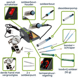 Soldering station set 40–48 W with LED indicator, adjustable temperature 150–480 °C, including accessories, ideal for professionals and DIY enthusiasts