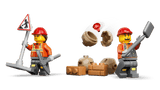 Yellow Backhoe Loader