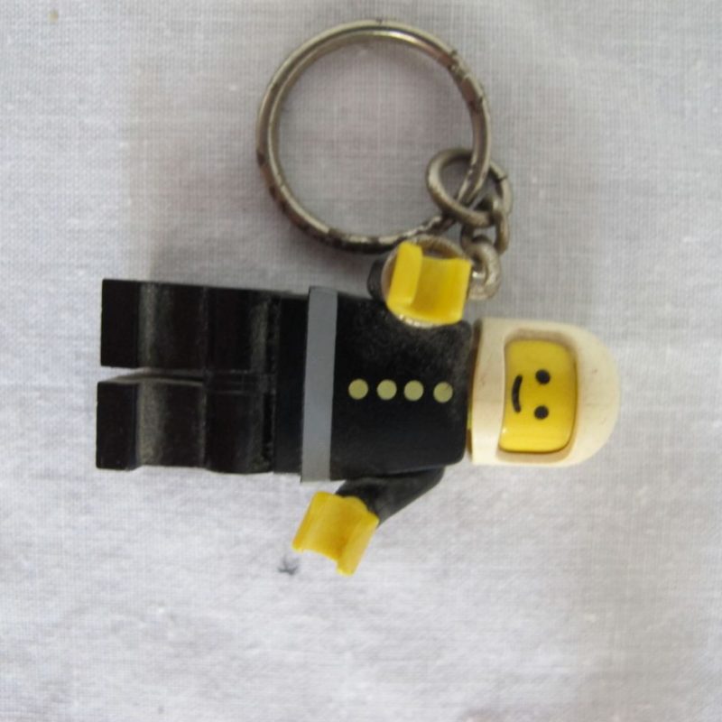 Two fireman keychain minifigures