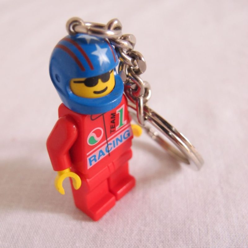 Lego keychain minifigure Race team