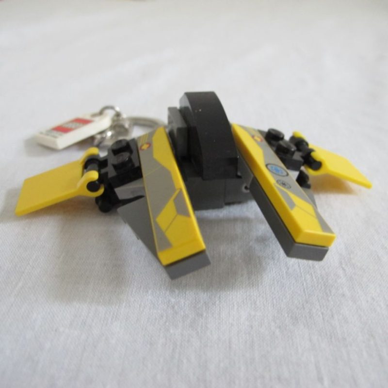 Spaceship keychain in yellow