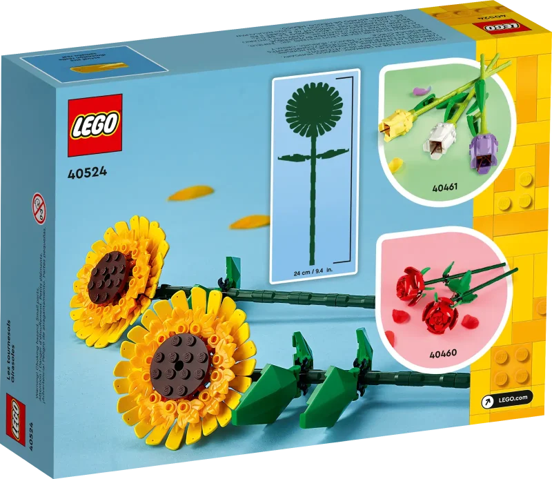 LEGO Sunflowers 40524 box backside