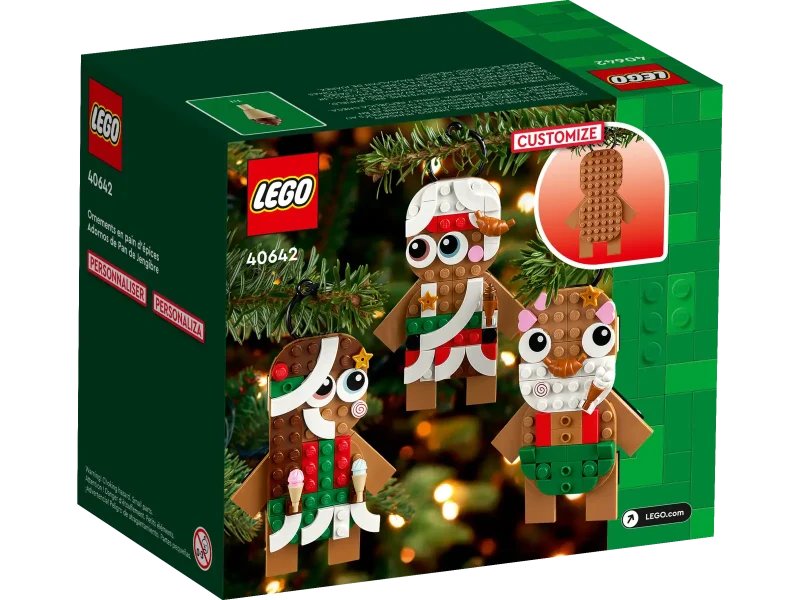 LEGO Christmas 40642 Gingerbread Ornaments box backside