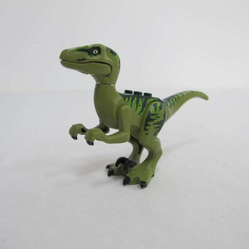 Dinosaur Raptor / Velociraptor with Dark Green Back, Lime Markings and ...