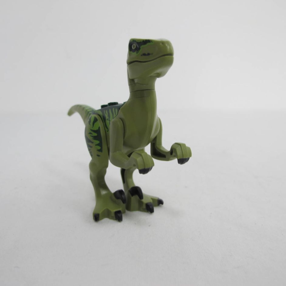 Dinosaur Raptor / Velociraptor with Dark Green Back, Lime Markings and ...