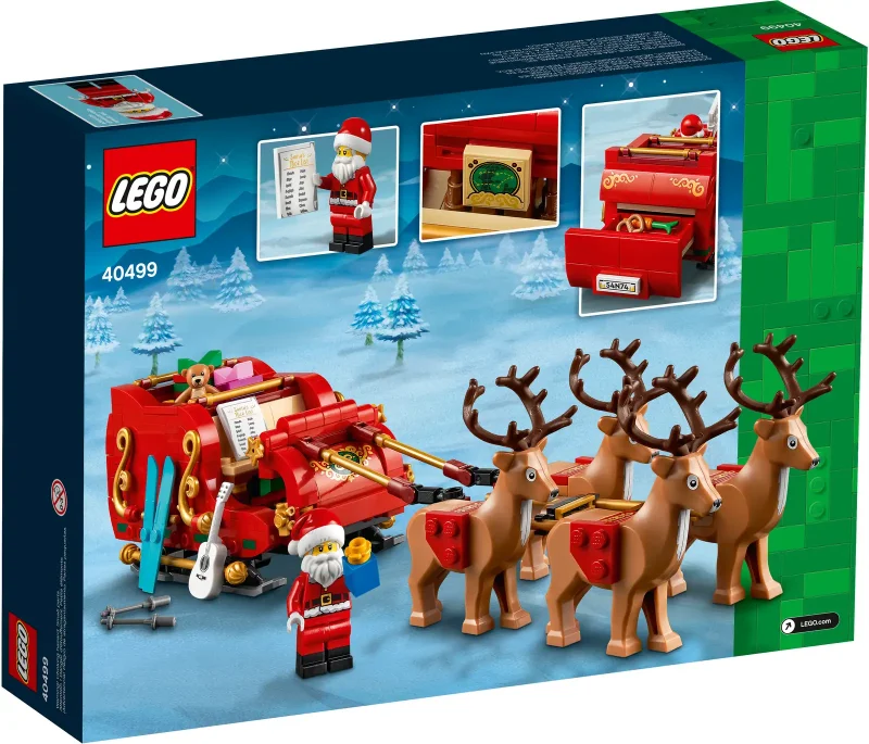 LEGO Christmas 40499 Santa's Sleigh box backside
