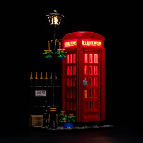 Light My Bricks 21347 - Red London Telephone Box