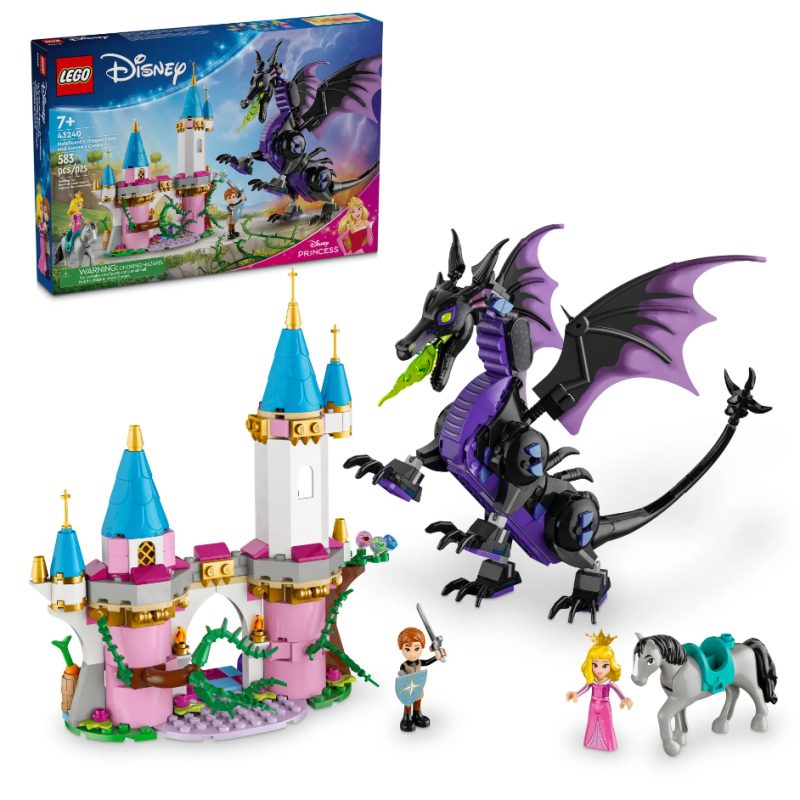 LEGO Disney 43240 - Maleficent's Dragon Farm and Aurora's Castle