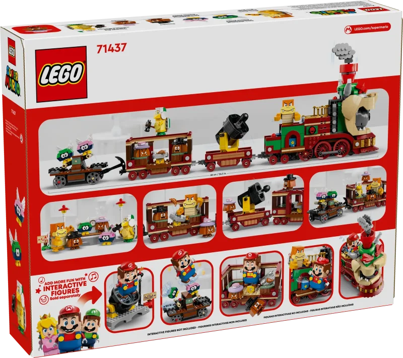 LEGO Super Mario 71437 The Bowser Express Train box backside