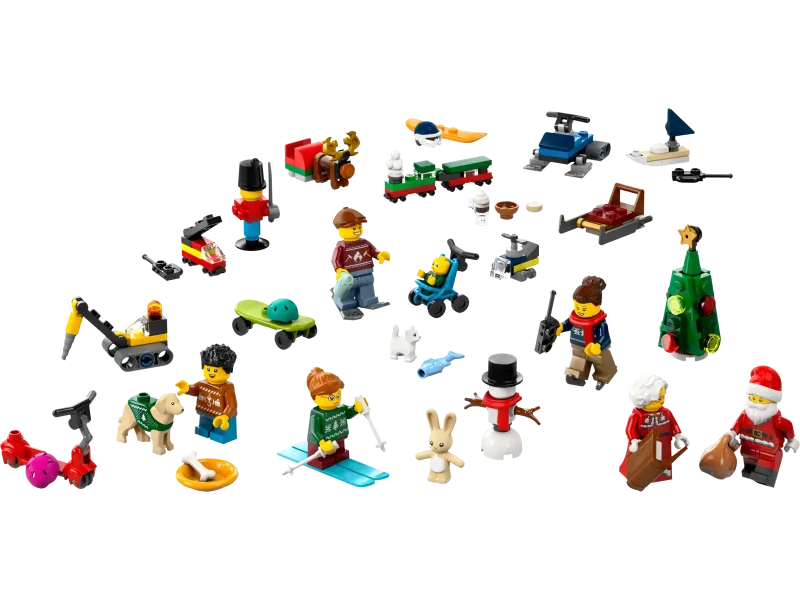 LEGO 60436 City Advent Calendar 2024 content