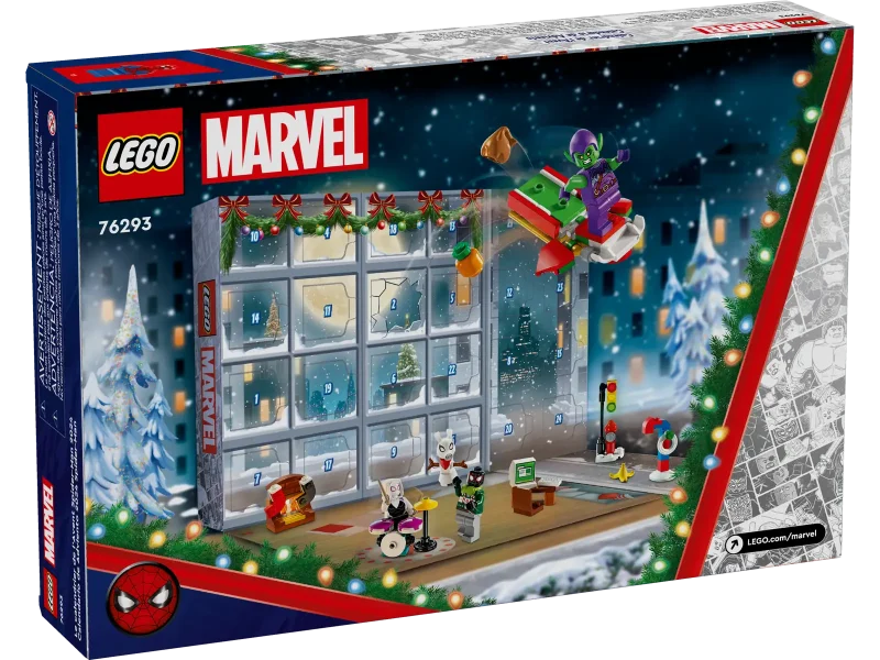 LEGO Marvel 76293 Spider-Man Advent Calendar 2024 box backside