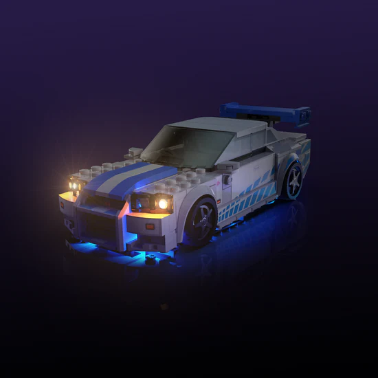 Light My Bricks 2.0 Light Kit for LEGO 76917 Speed Champions 2 Fast 2 Furious Nissan Skyline GT-R (R34)