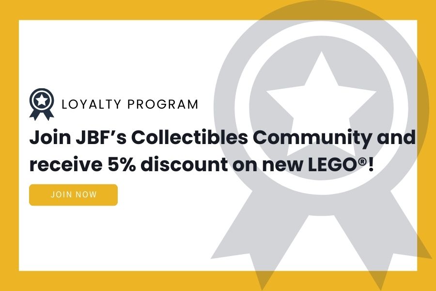 Pop-up banner - Join JBF's Collectibles Community and receive %% discount on new LEGO