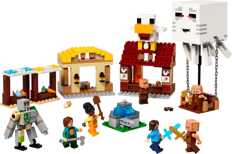 LEGO Minecraft 21273 The Ghast Balloon Village Attack