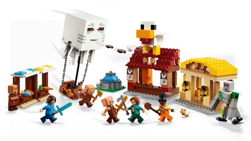 LEGO Minecraft 21273 The Ghast Balloon Village Attack