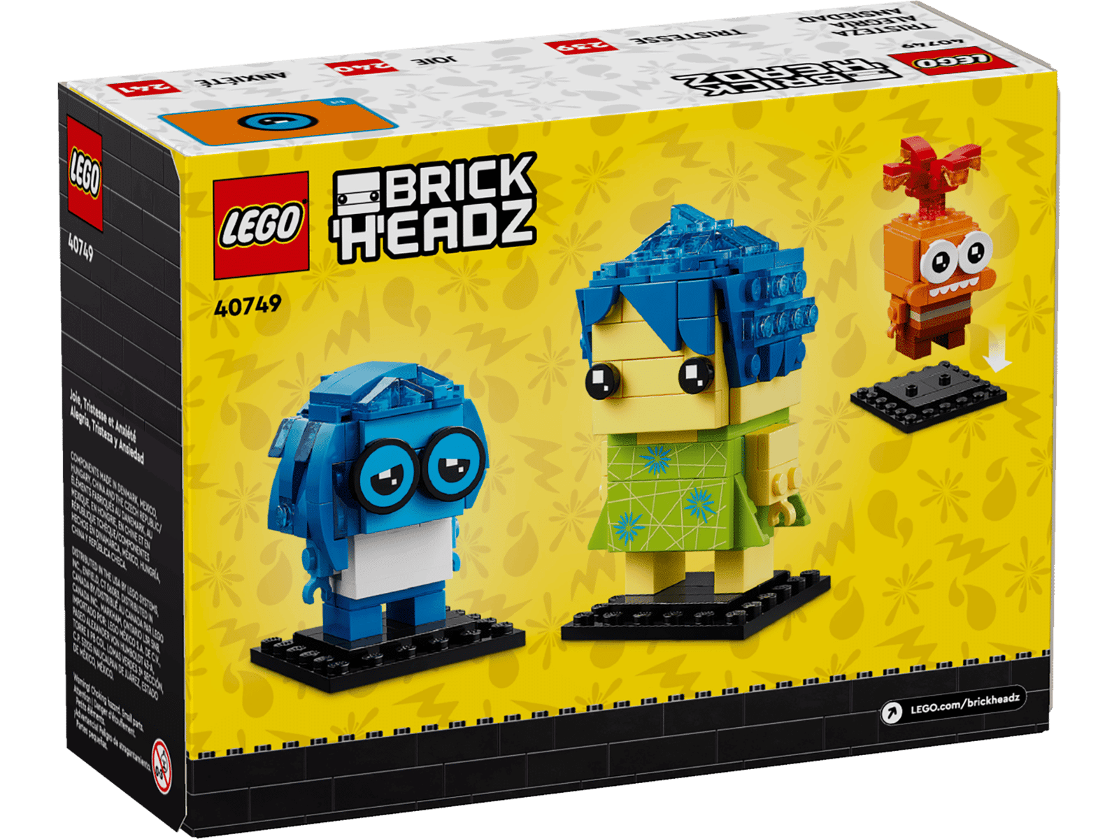 LEGO BrickHeadz Joy, Sadness & Anxiety 40749 Packaging