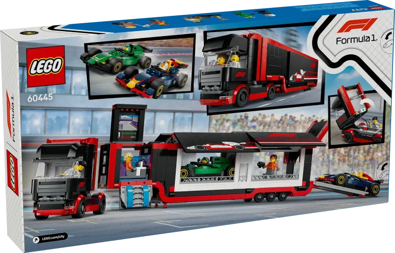 LEGO City 60445 F1® Truck with RB20 & AMR24 F1® Cars Packaging