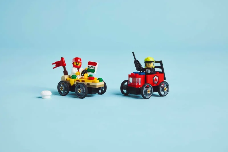 LEGO City 60458 Pizza vs. Fire Truck Race Car Pack