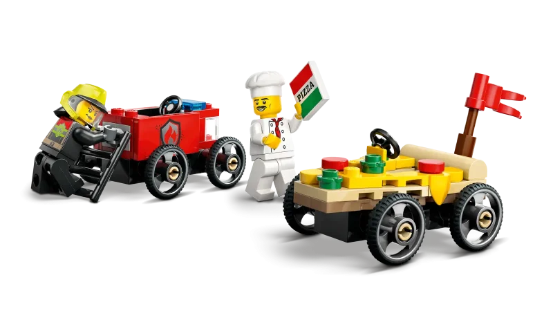 LEGO City 60458 Pizza vs. Fire Truck Race Car Pack