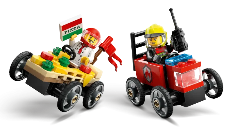 LEGO City 60458 Pizza vs. Fire Truck Race Car Pack